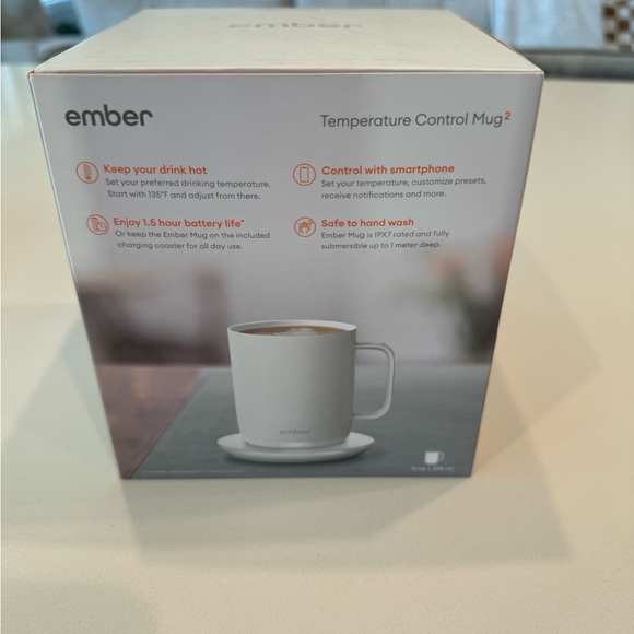 Ember Smart Mug Temperature Control Mug 2 - 10oz White - New in Box - Picture 3 of 7